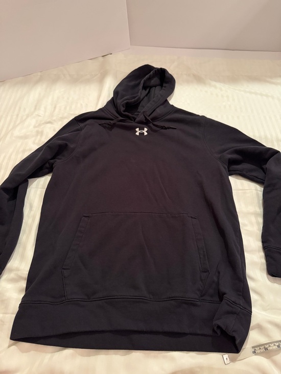 Under Armour Other - Under Armour Black Pullover Hoodie with White Logo